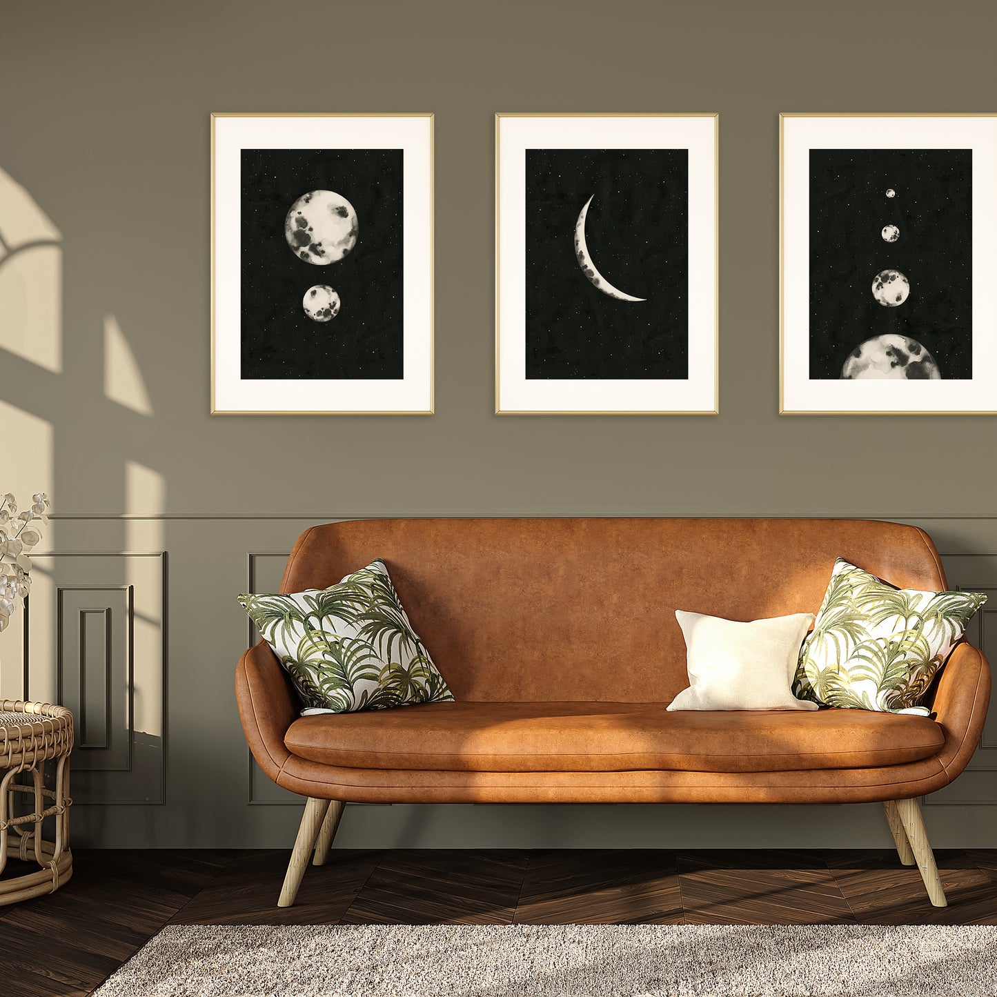 Starry Night Triptych I - Set of 3 curated artworks