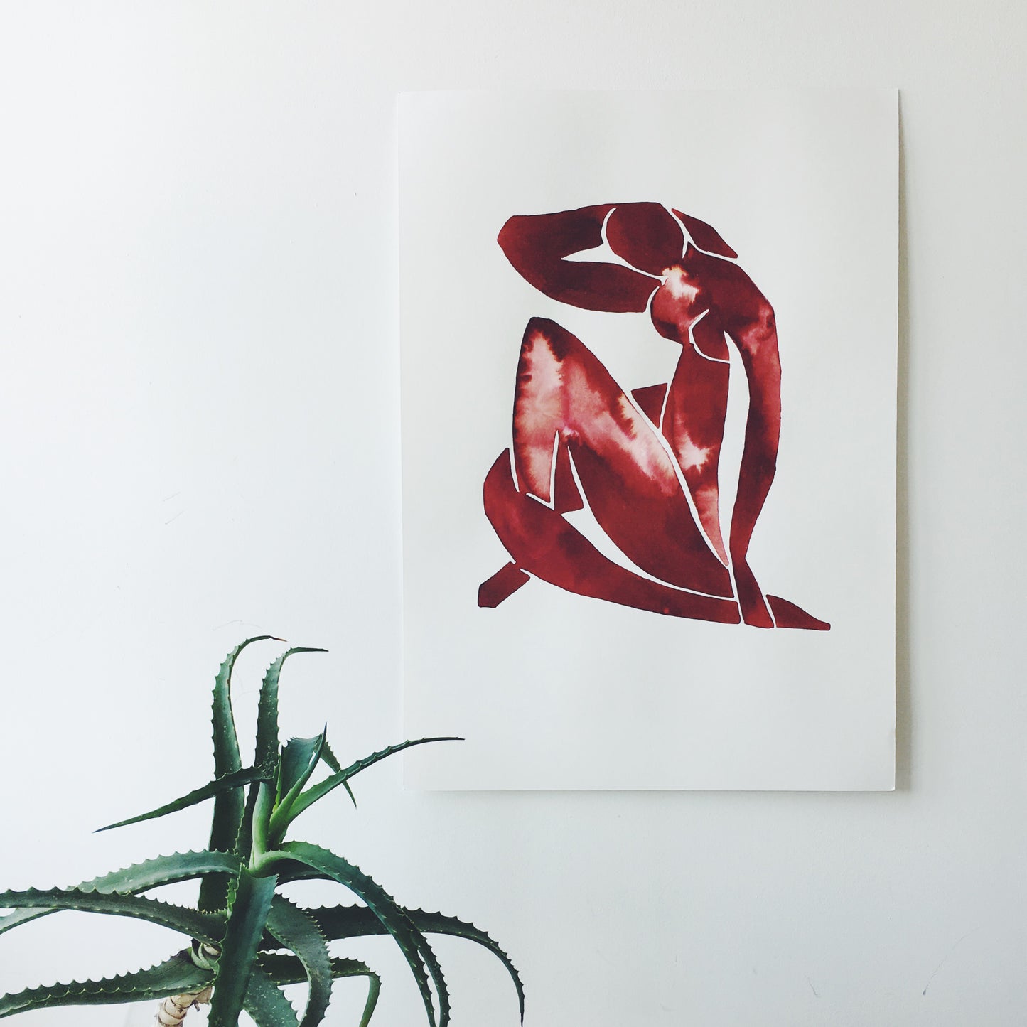 Matisse's Blue Nude Wearing my Oxblood Red