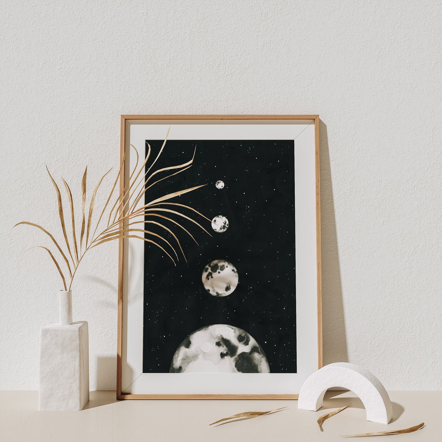 Many Moons Portrait ~ on a starry night sky