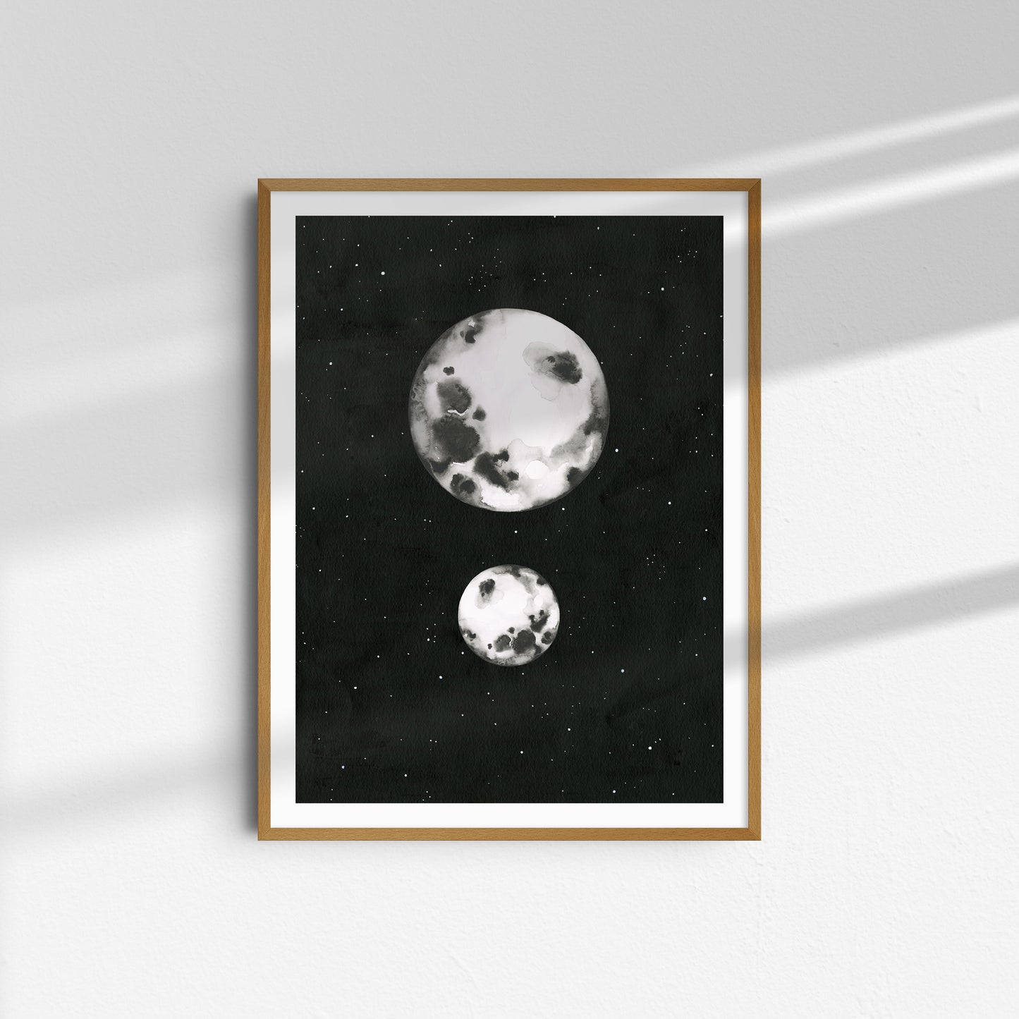 Double Lunar Phase Portrait ~ on a starry night sky