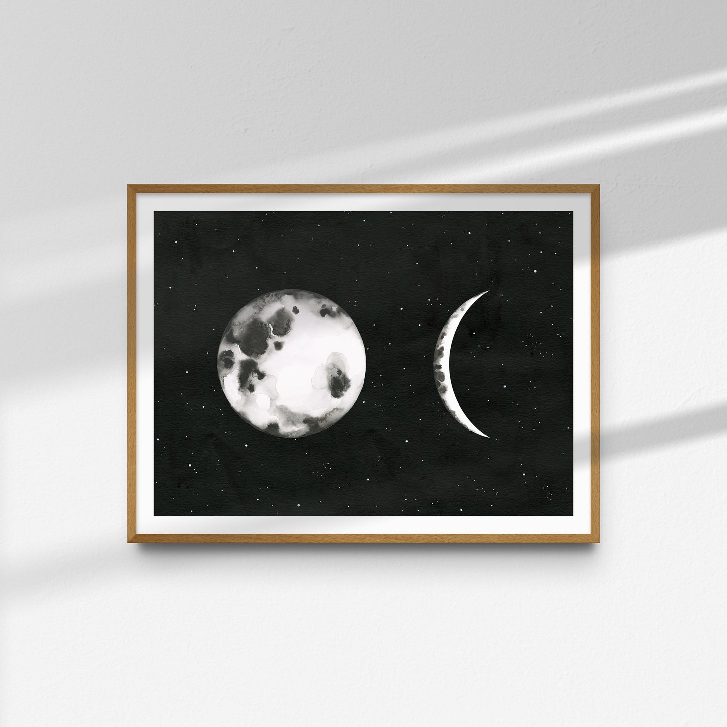 Double Lunar Phase Portrait ~ on a starry night sky