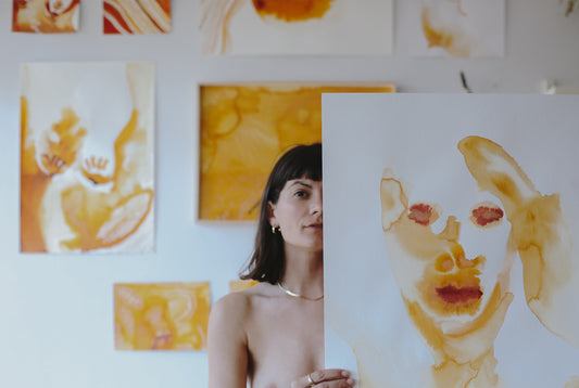 Paintings in Ochre: Girl on the Shore 