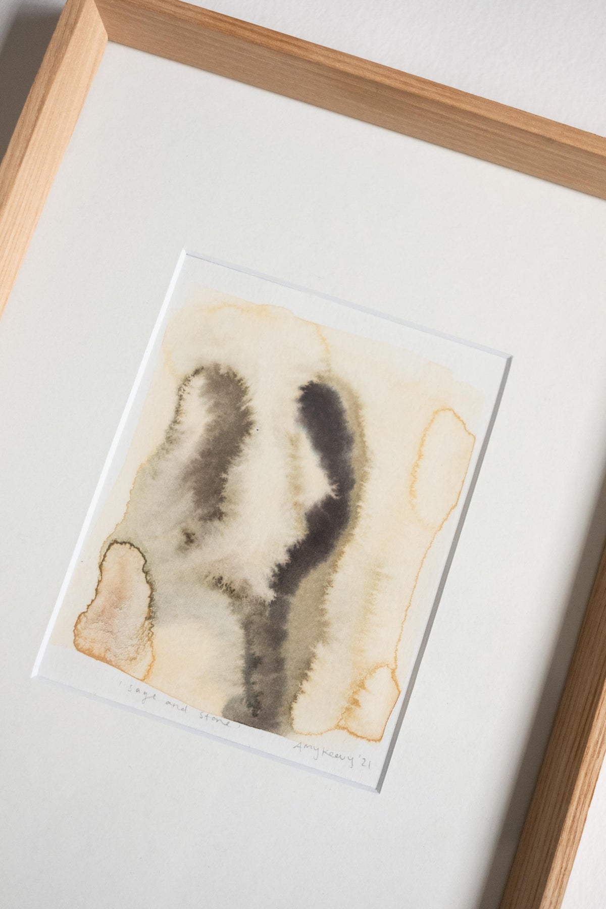 Sage and Stone ~ Original framed artwork