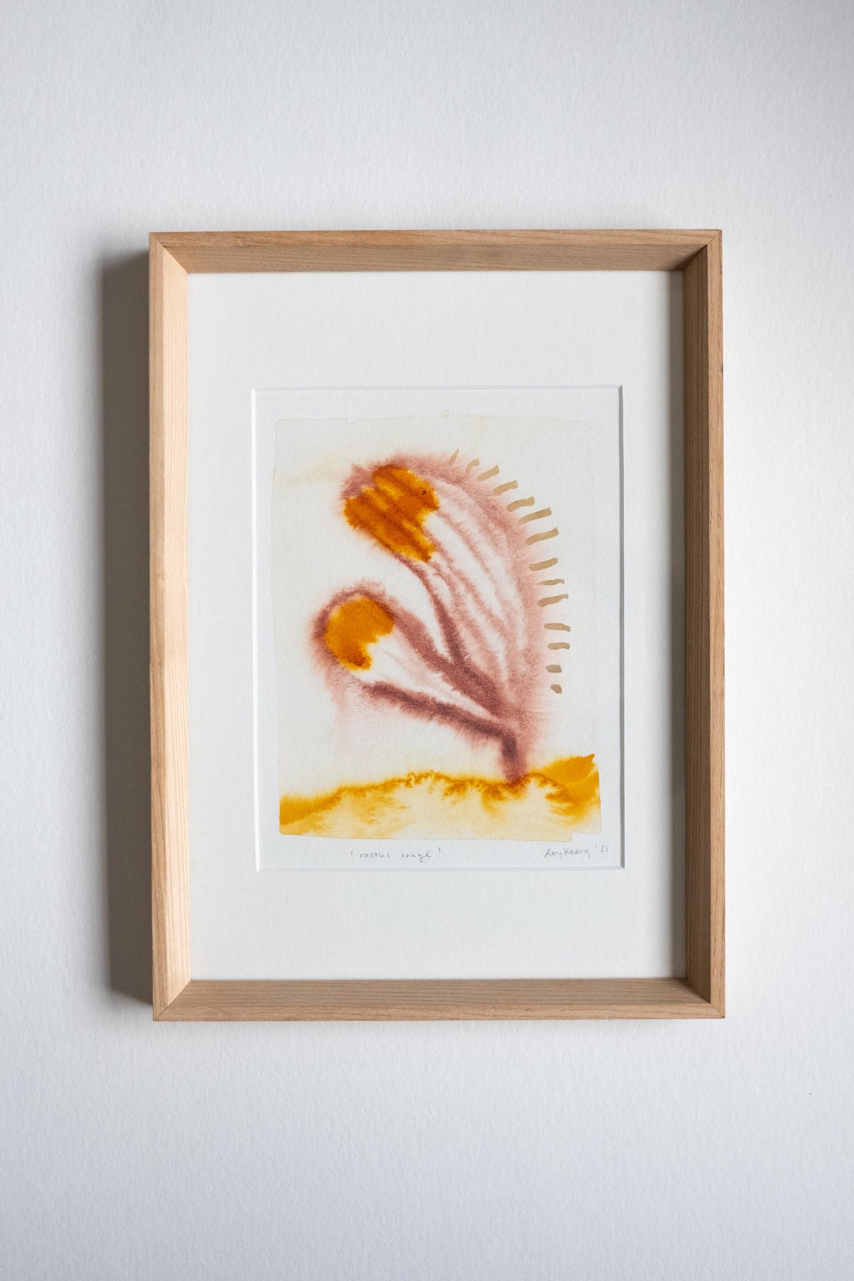 Cactus Rouge ~ original framed artwork