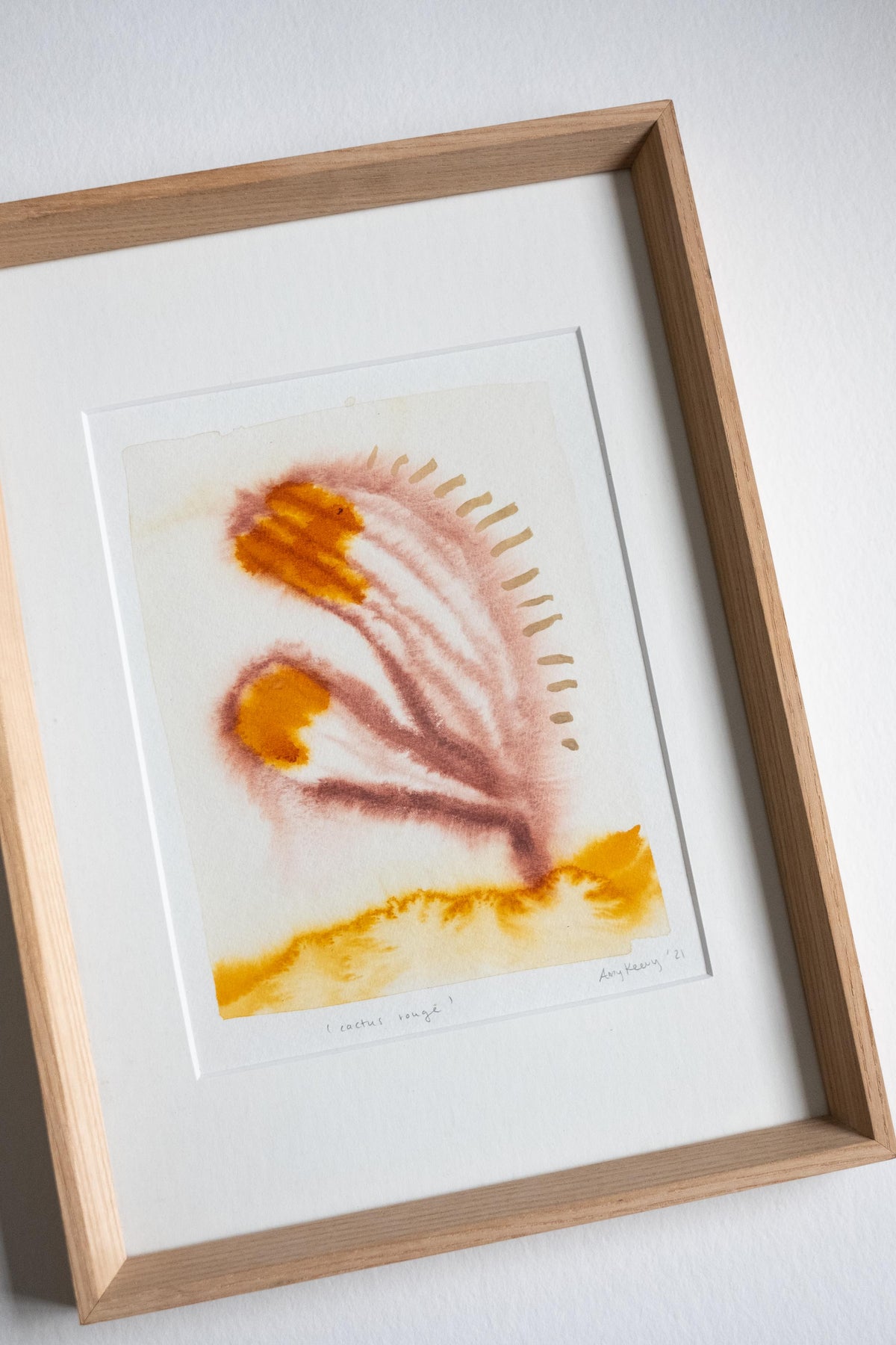 Cactus Rouge ~ original framed artwork