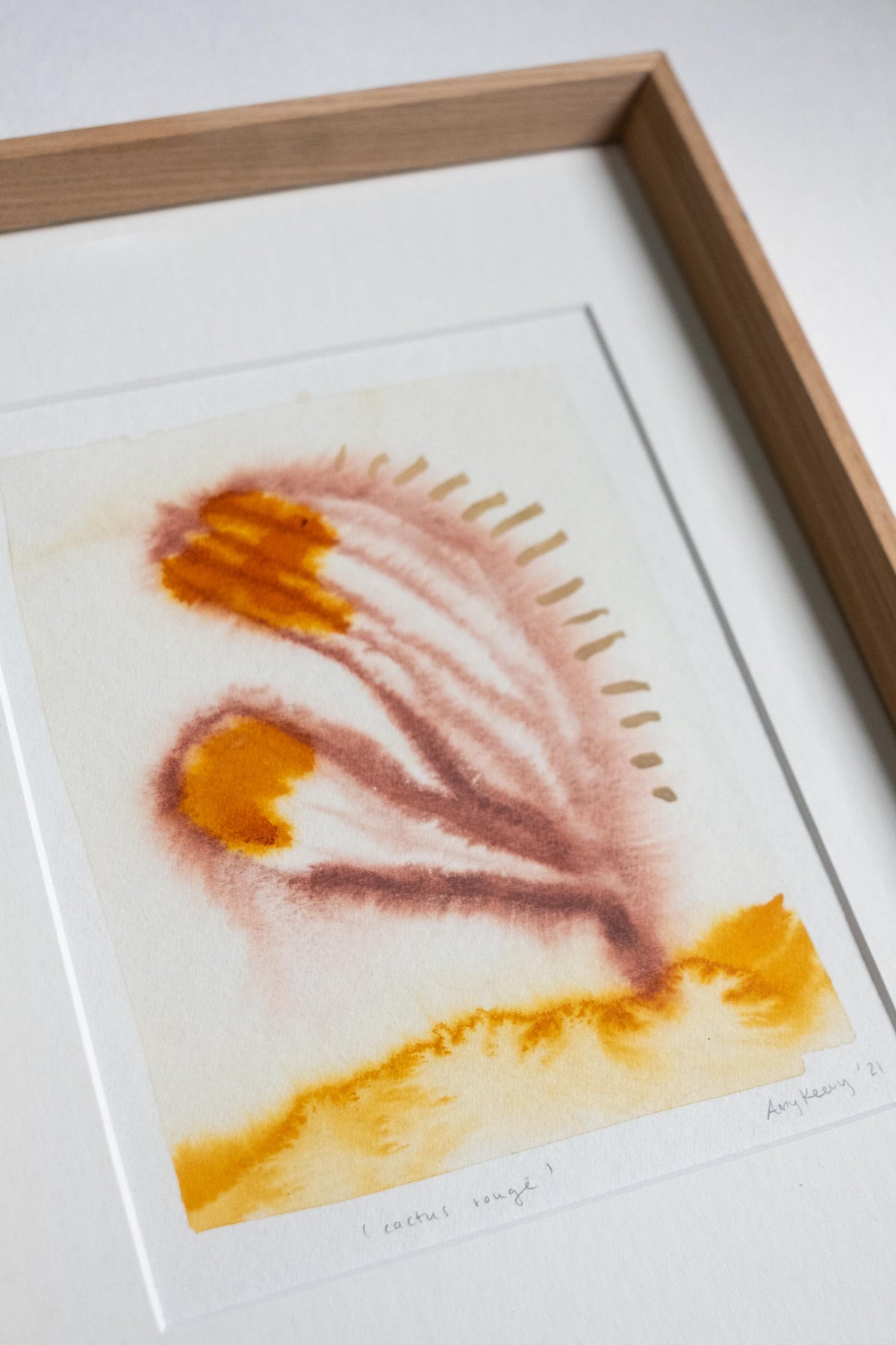 Cactus Rouge ~ original framed artwork
