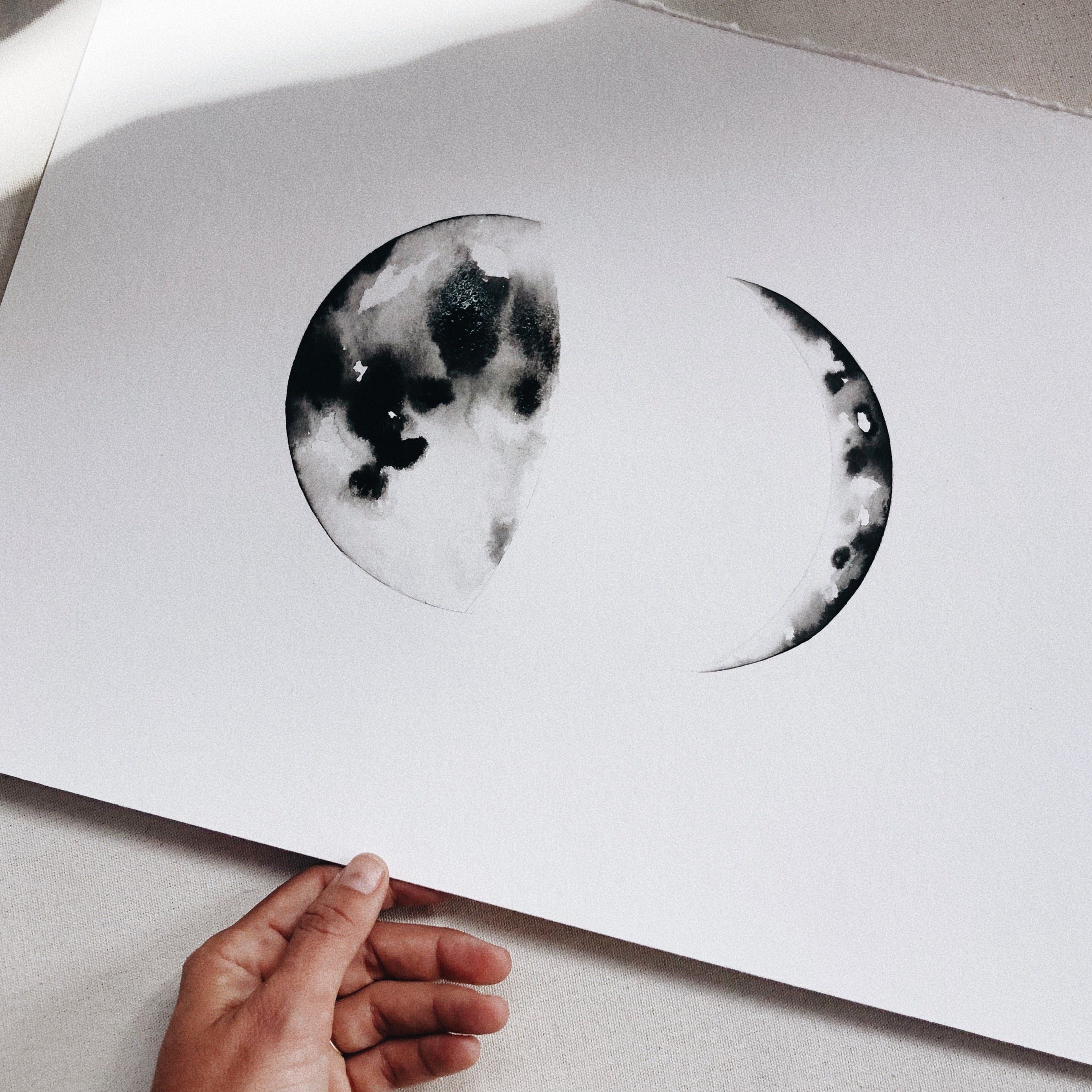 Double Lunar Phase Portrait ~ on white