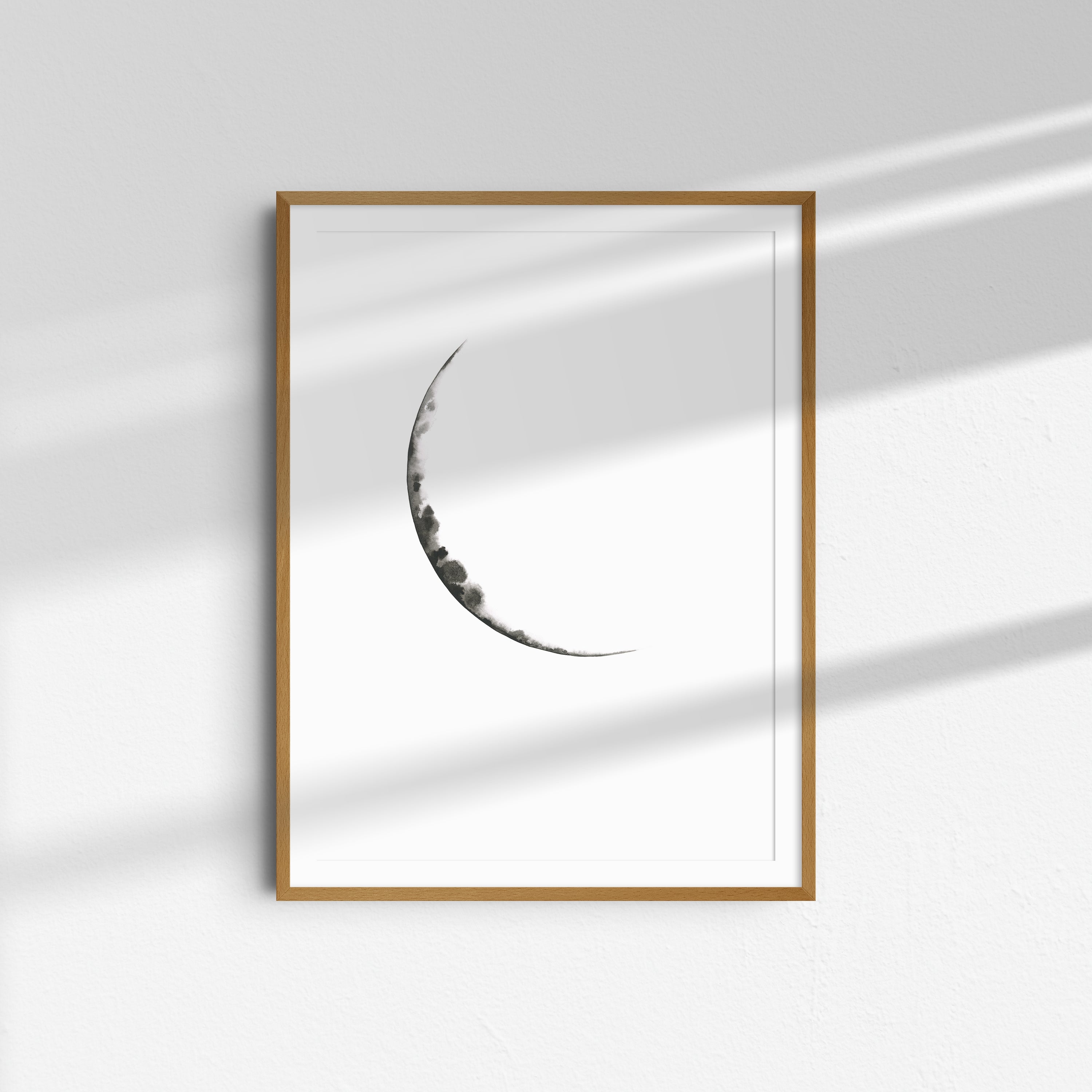 Single Moon Phase Portrait ~ on white