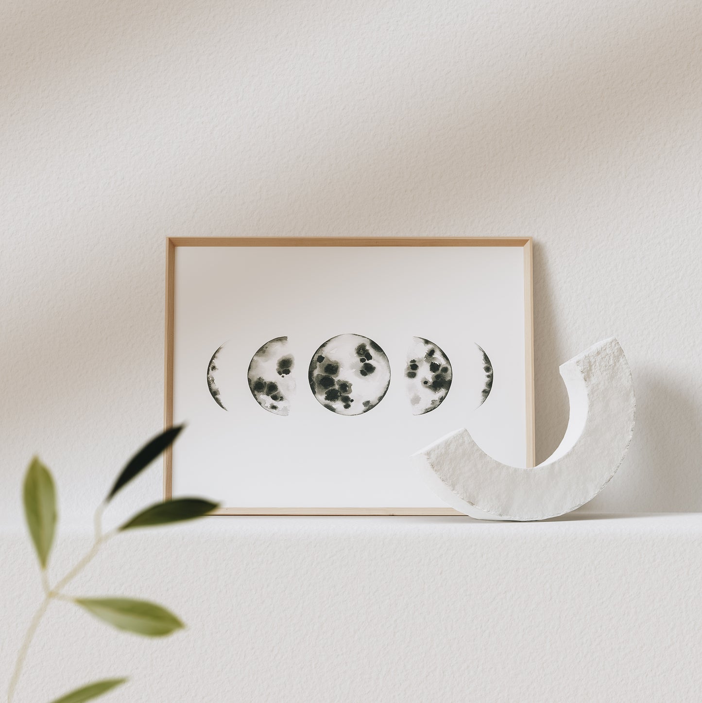 Moon and Moth II - Set of 2 curated artworks