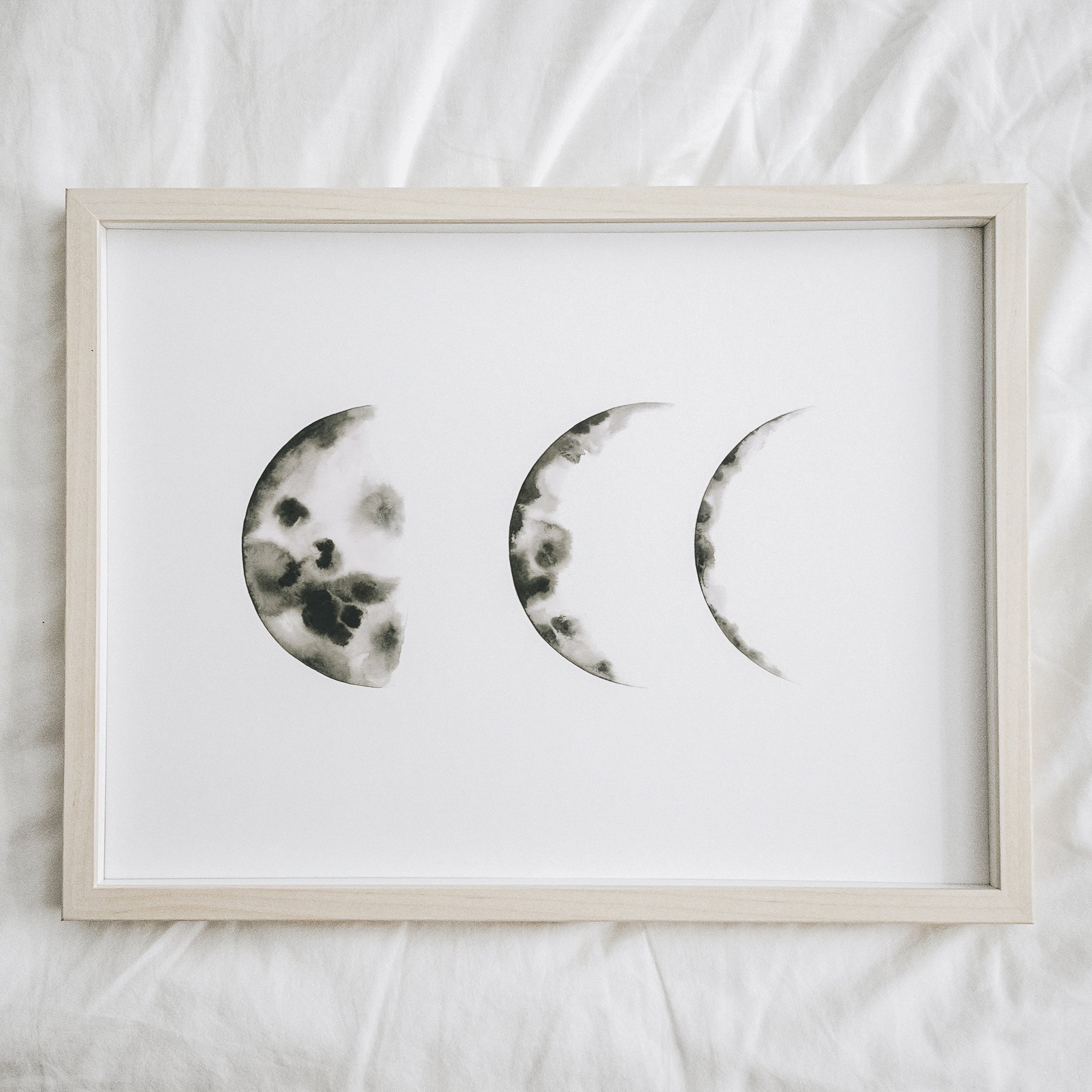 Triple Moon Phase Portrait ~ on white